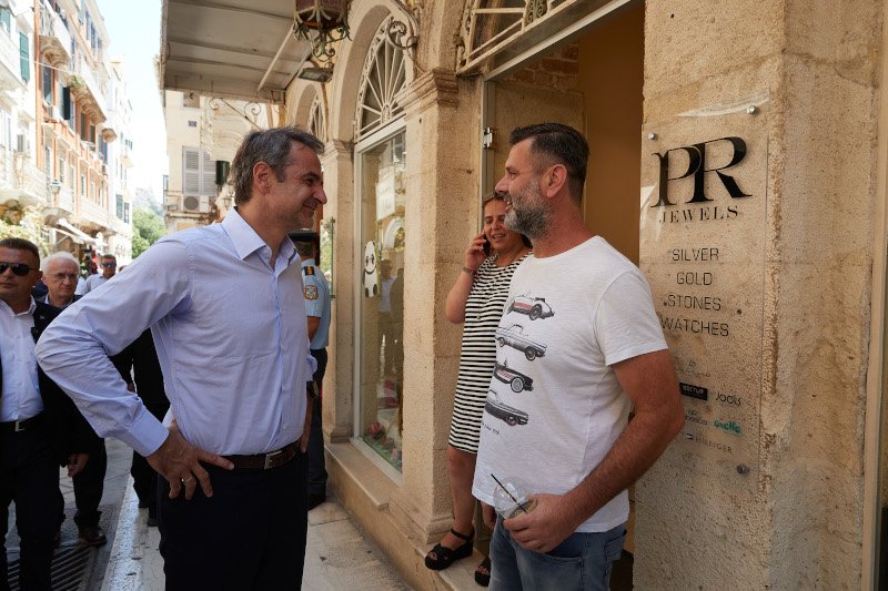 O Κυριάκος Μητσοτάκης στην Κέρκυρα/ Φωτογραφία: EUROKINISSI/ΓΤΠ/ΔΗΜΗΤΡΗΣ ΠΑΠΑΜΗΤΣΟΣ