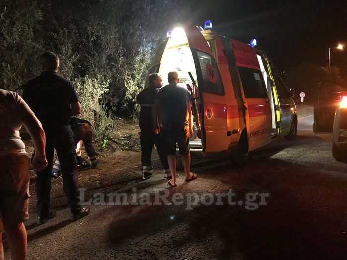 Τροχαίο στη Λαμία ασθενοφορο