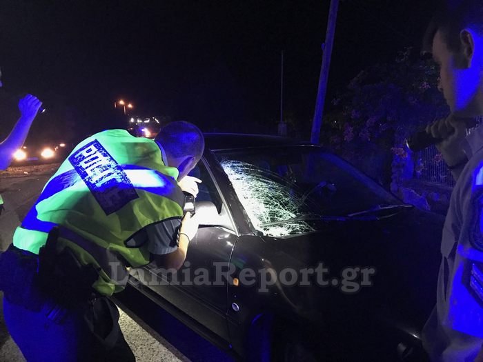 τροχαιο στη λαμια αμαξι