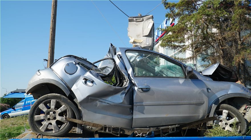 Το αυτοκίνητο που ενεπλάκη στο τροχαίο δυστύχημα
