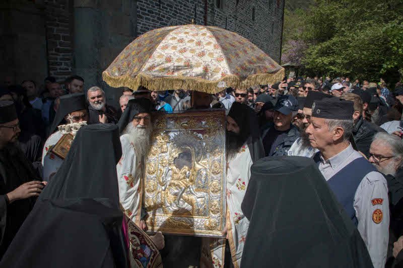 Λιτανεία της Εικόνας «Αξιον Εστί» στις Καρυές του Αγιου Όρους