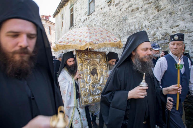 Λιτανεία της Εικόνας «Αξιον Εστί» στις Καρυές του Αγιου Όρους