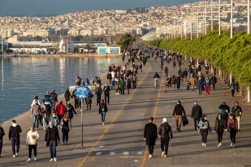 lockdown βόλτα Θεσσαλονίκη