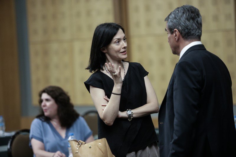 Η Νάντια Γιαννακοπούλου με τον Α. Λοβέρδο -Φωτογραφία: EUROKINISSI/ΓΙΑΝΝΗΣ ΠΑΝΑΓΟΠΟΥΛΟΣ