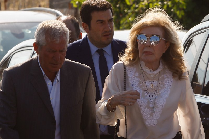 Η Μαριάννα Βαρδινογιάννη στο ετήσιο μνημόσυνο για τα θύματα στο Μάτι.