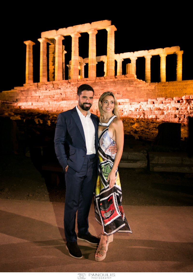 Φίλιππος Λαιμός, Μαριάννα Γουλανδρή στην επίδειξη της Μαίρης Κατράντζου στο Σούνιο