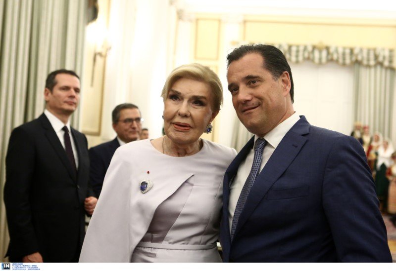 Η κυρία Μαριάννα Β. Βαρδινογιάννη με τον Αδωνι Γεωργιάδη