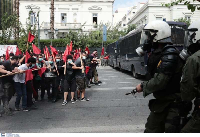 Φοιτητές και ΜΑΤ στο εκπαιδευτικό συλλαλητήριο