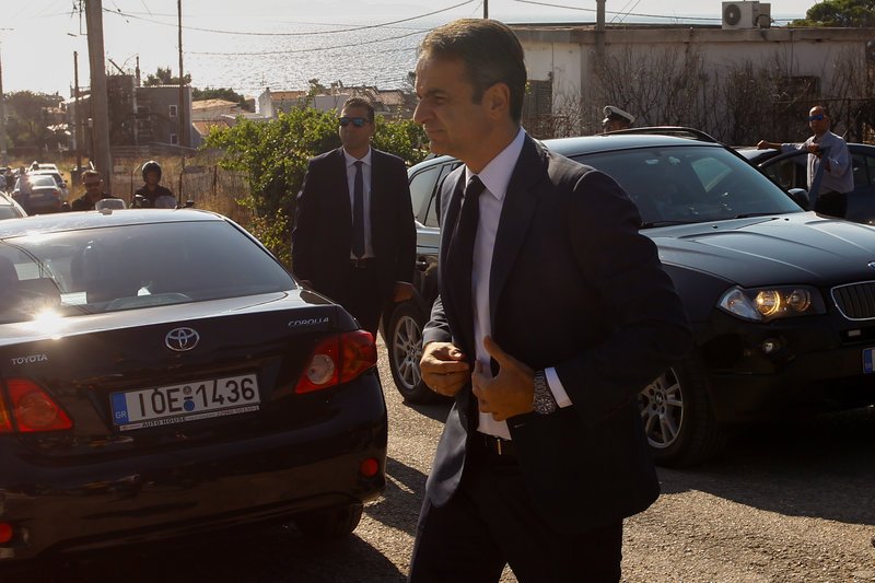 Ο Κυριάκος Μητσοτάκης στο Μάτι