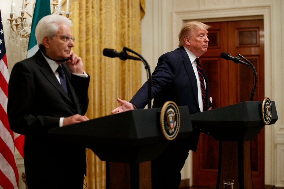Ματαρέλα και Τραμπ -Φωτογραφία: AP