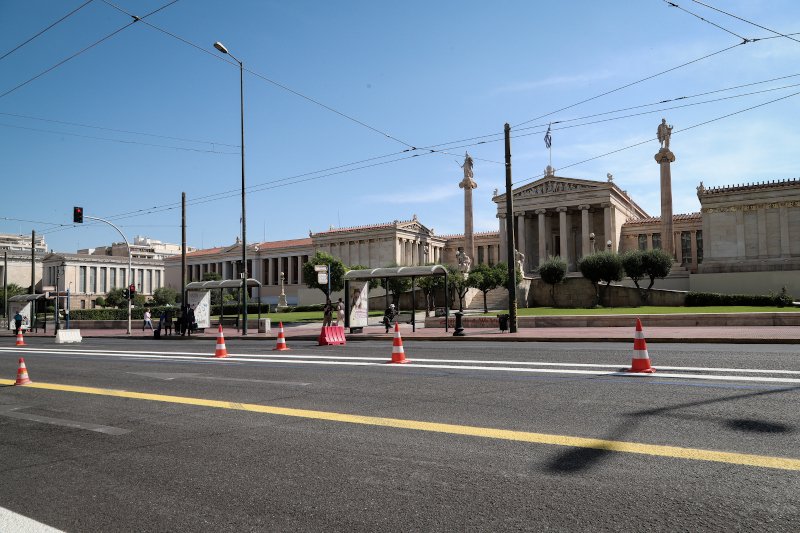 Μεγάλος Περίπατος της Αθήνας εργασίες στην Πανεπιστημίου