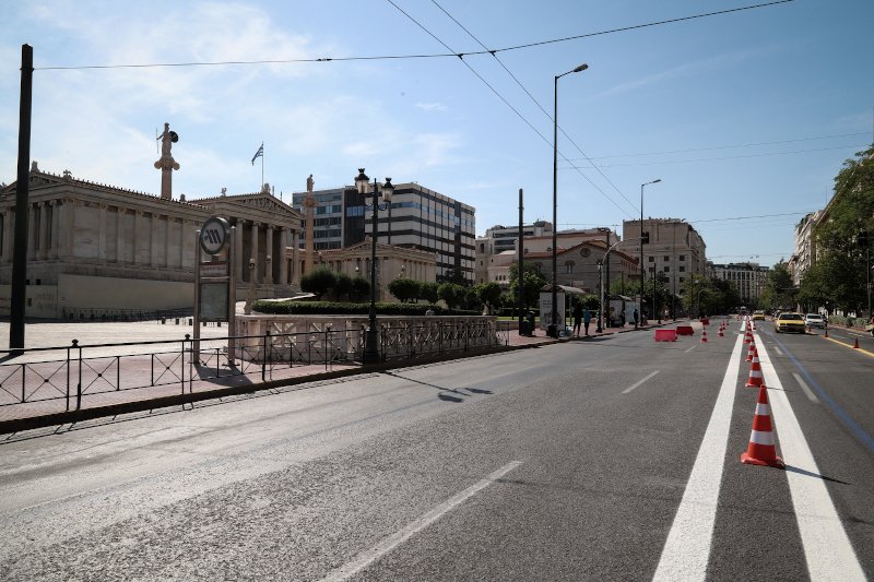 Μεγάλος Περίπατος της Αθήνας εργασίες στην Πανεπιστημίου