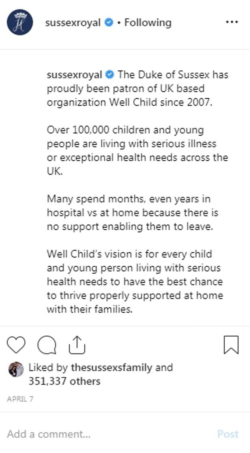 Λεζάντα σε ανάρτηση στο Instagram