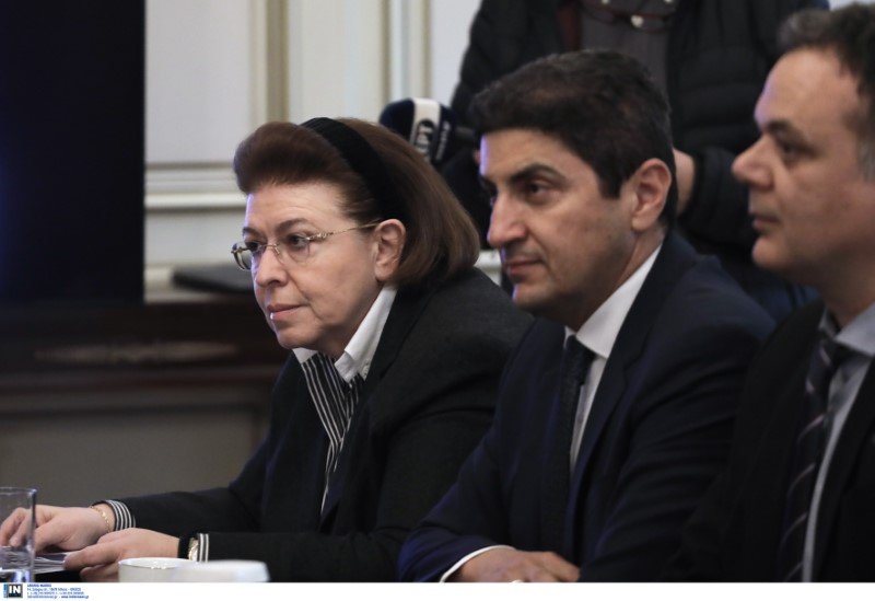 Η Λίνα Μενδώνη και ο Λευτέρης Αυγενάκης -Φωτογραφία: Intimenews/ΛΙΑΚΟΣ ΓΙΑΝΝΗΣ