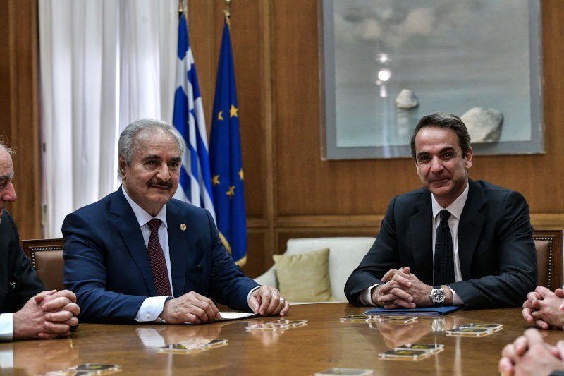 Χαλίφα Χαφτάρ και Κυριάκος Μητσοτάκης