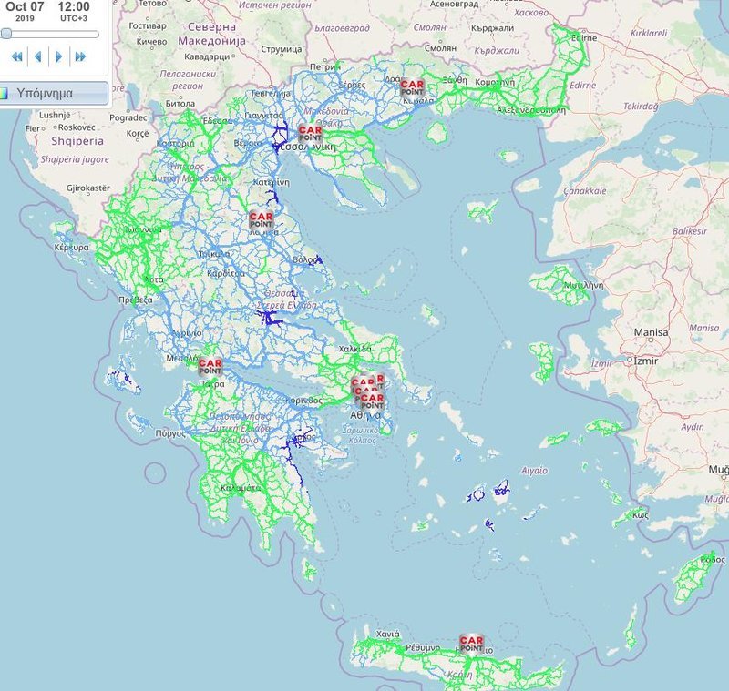 Η εφαρμογή για την κατάσταση του οδικού δικτύου