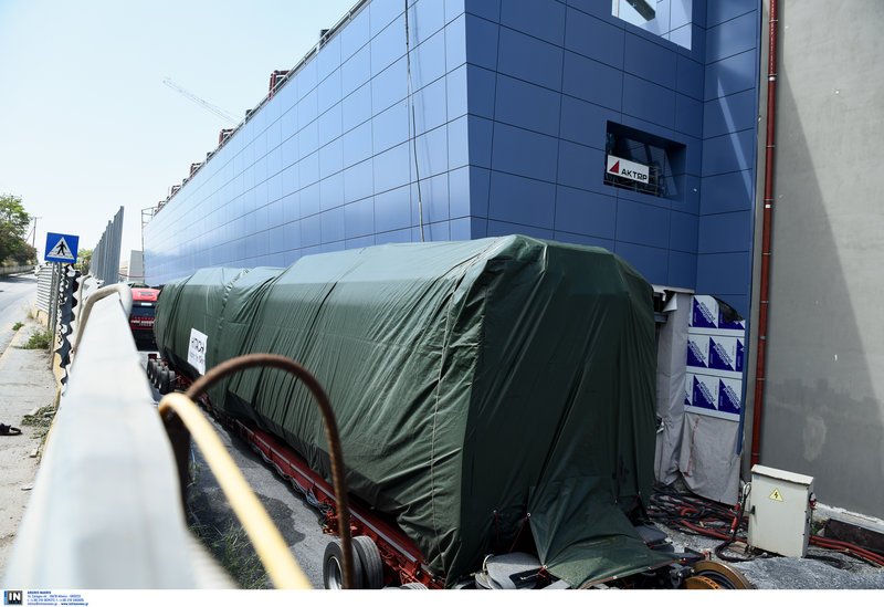 Ο σκεπασμένος συρμός έχει φτάσει στο αμαξοστάσιο της Πυλαίας