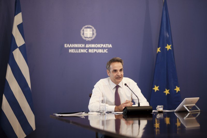 Τηλεδιάσκεψη του πρωθυπουργού με τους ηγέτες της Ανατολικής Εταιρικής Σχέσης -Φωτογραφία: ΓτΠ/Δημήτρης Παπαμήτσος