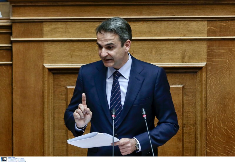 Ο Κυριάκος Μητσοτάκης κατά την ομιλία του για τις γερμανικές αποζημιώσεις -Φωτογραφία: Intimenews/ΛΙΑΚΟΣ ΓΙΑΝΝΗΣ