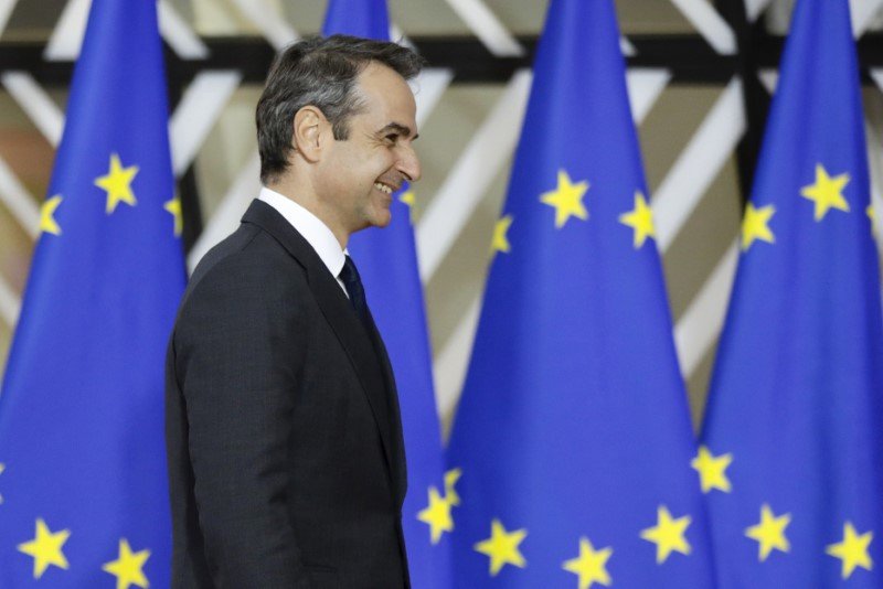 Μητσοτάκης: Η ΕΕ υψώνει τείχη απέναντι στην τουρκικά προκλητικότητα -Φωτογραφία: AP Photo/Olivier Matthys