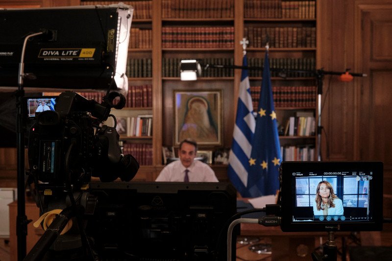 Για τις ελληνοτουρκικές σχέσεις μίλησε ο Πρωθυπουργός στους Financial Times / Φωτογραφία: Γραφείο Πρωθυπουργού/ Δ. Παπαμήτσος