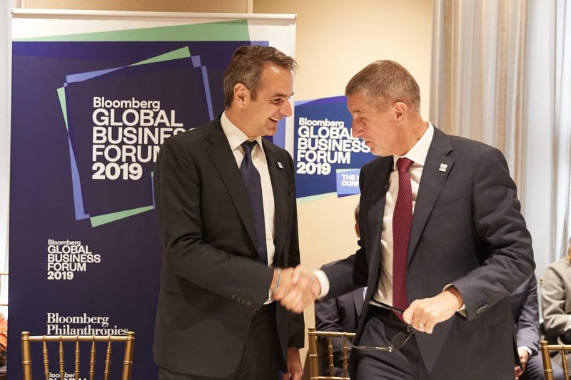 Ο Κυριάκος Μητσοτάκης στο Global Business Forum του Bloomberg
