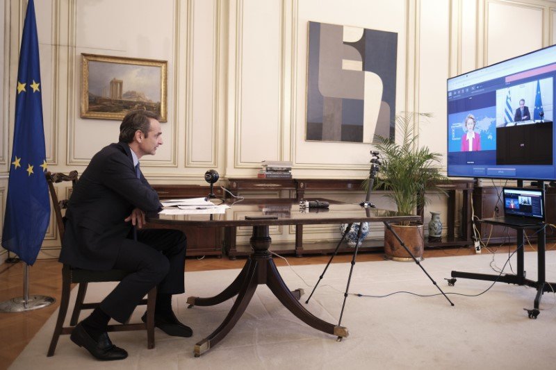 Καμία χώρα ή περιοχή δεν πρέπει να έχει μονοπωλιακή πρόσβαση στο εμβόλιο τόνισε ο Κυρ. Μητσοτάκης στη διάσκεψη δωρητών κατά του κορωνοϊού, στο πλαίσιο της διεθνούς πρωτοβουλίας Coronavirus Global Response -Φωτογραφία: ΓτΠ/Δημήτρης Παπαμήτσος