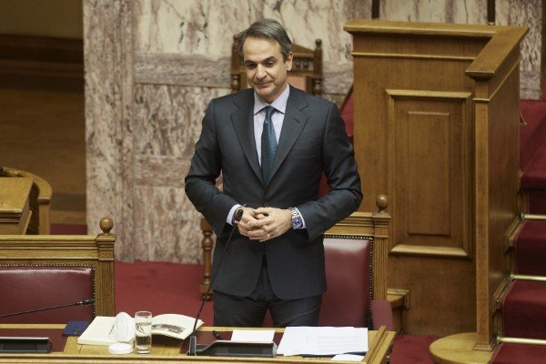 Ο Κυριάκος Μητσοτάκης στη Βουλή -Φωτογραφία: ΓτΠ ΠΑΠΑΜΗΤΣΟΣ ΔΗΜΗΤΡΗΣ