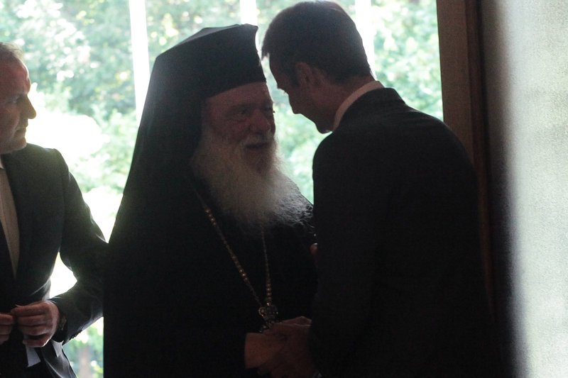 Ο Κυριάκος Μητσοτάκης με τον Αρχιεπίσκοπο Ιερώνυμο