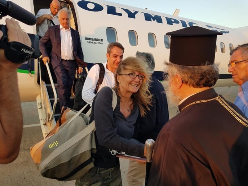 Τον πρωθυπουργό συνοδεύει και η σύζυγός του Μαρέβα Μητσοτάκη / Φωτογραφία: RODIAKI.GR/ΑΚΜ