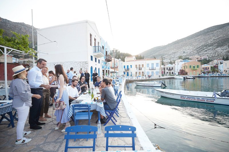 Ο Κυριάκος Μητσοτάκης στο Καστελόριζο