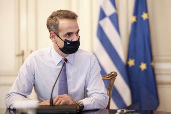 Από την τηλεδιάσκεψη του πρωθυπουργού με τους προσωρινούς αναδόχους της κοινοπραξίας ΓΕΚ ΤΕΡΝΑ-Mohegan του καζίνο στο Ελληνικό Φωτογραφία: ΓτΠ/Δημήτρης Παπαμήτσος