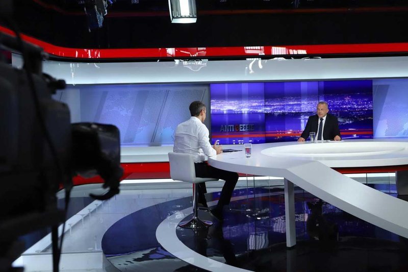 Ο Κυριάκος Μητσοτάκης παραχωρεί συνέντευξη στο ΚΡΗΤΗ TV και στον Γιώργο Σαχίνη