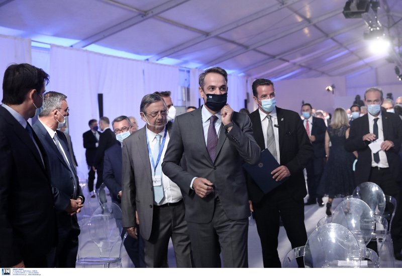 Ο Κυριάκος Μητσοτάκης στην παρουσίαση της ΕΛΒΑΛ/ Φωτογραφία: INTIME NEWS