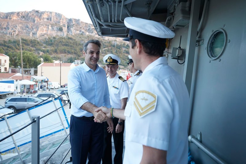 Ο Κυριάκος Μητσοτάκης στην πυραυλάκατο