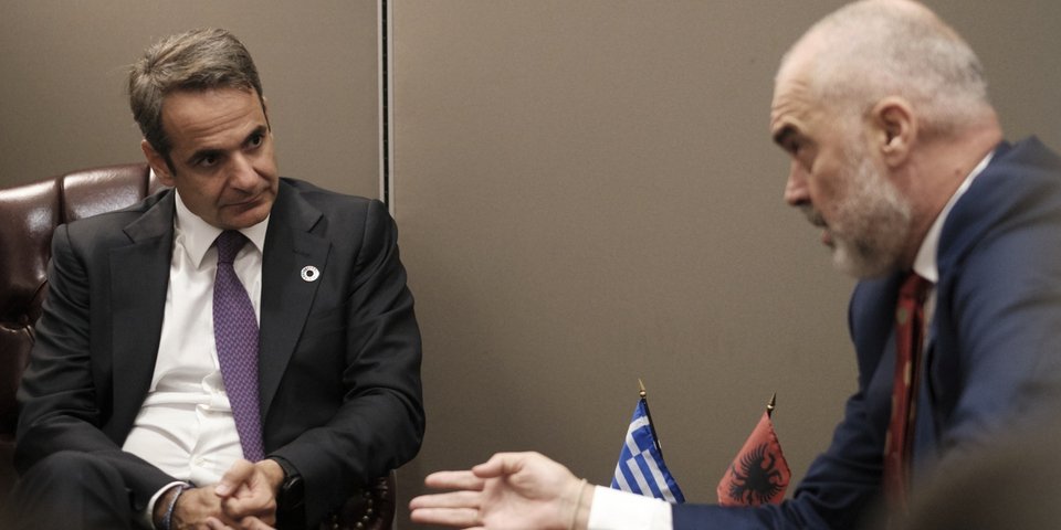 Συνάντηση Μητσοτάκη- Ράμα στη Νέα Υόρκη -Φωτογραφία: Dimitris Papamitsos / PM Handout / SOOC