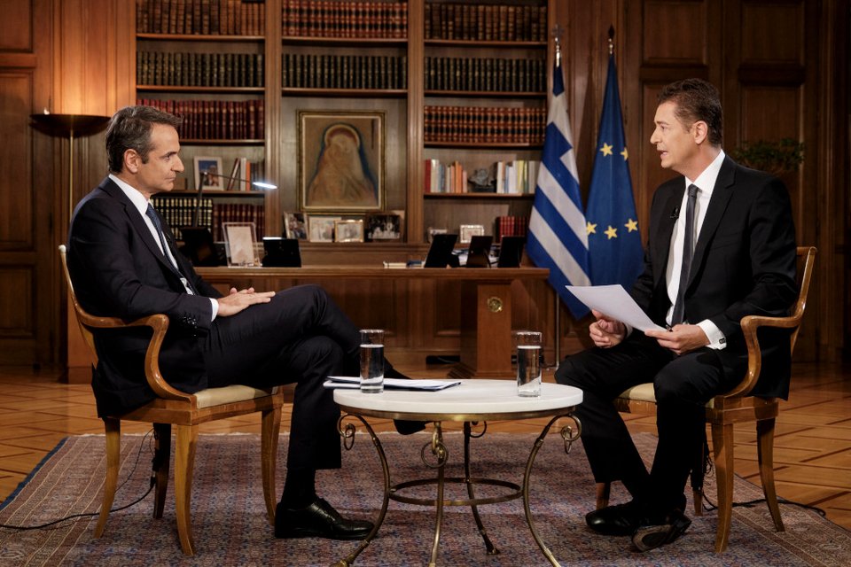 Ο Κυριάκος Μητσοτάκης δίνει συνέντευξη στον Σρόιτερ