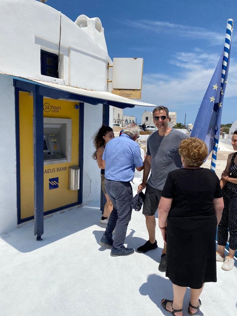 Ο Κυριάκος Μητσοτάκης στην Θηρασιά