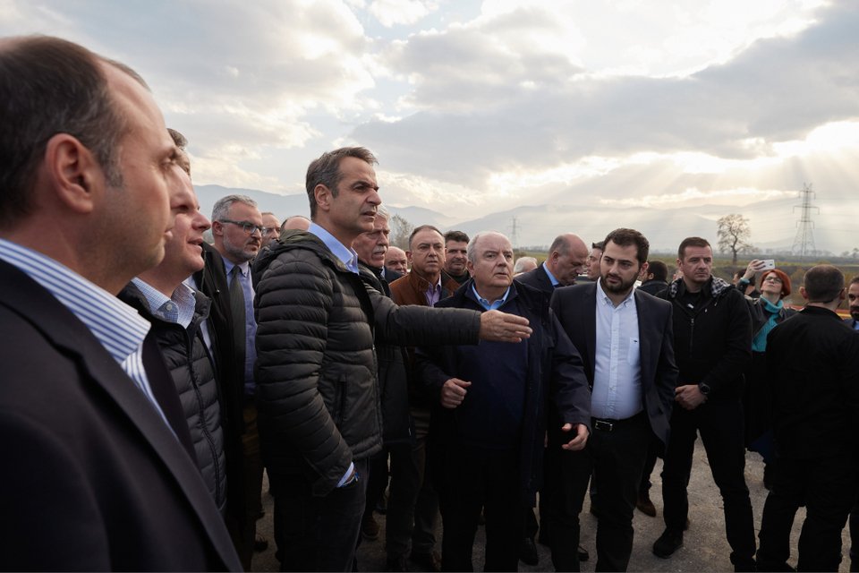 Τις εργασίες του αυτοκινητοδρόμου Κεντρικής Ελλάδας Ε65 επιθεώρησε ο Κυριάκος Μητσοτάκης