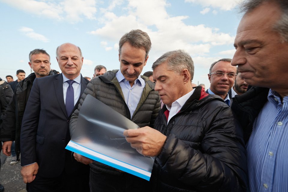 Τις εργασίες του αυτοκινητοδρόμου Κεντρικής Ελλάδας Ε65 επιθεώρησε ο Κυριάκος Μητσοτάκης
