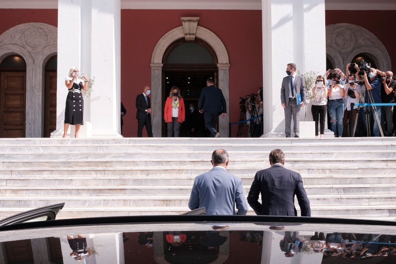Συναντήσεις με παραγωγικούς φορείς της πόλης είχε ο Κυριάκος Μητσοτάκης στη Θεσσαλονίκη /Φωτογραφία: Γραφείο Τύπου Πρωθυπουργού