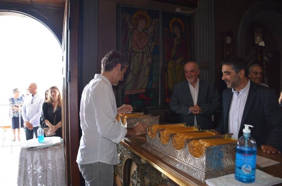 Στον Πανίερο Ναό Ευαγγελιστρίας της Τήνου βρέθηκε ο Κυριάκος Μητσοτάκης