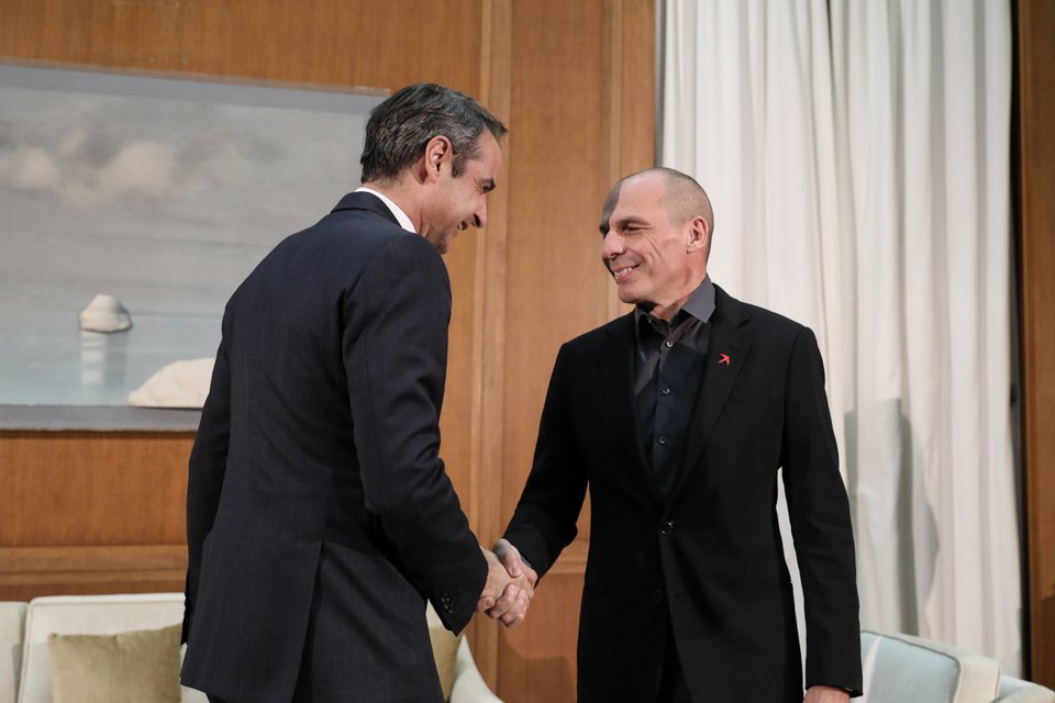 Συνάντηση Μητσοτάκη - Βαρουφάκη