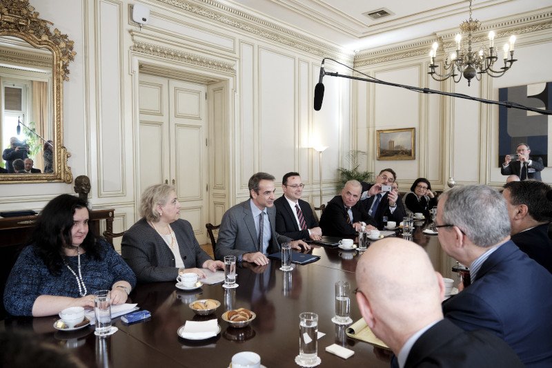 Στιγμιότυπο από τη συνάντηση του πρωθυπουργού -Φωτογραφία: Γραφείο Τύπου Πρωθυπουργού/Παπαμήτσος Δημήτρης