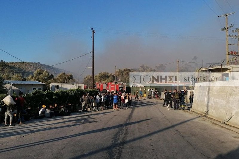 Εικόνα από την Μόρια / Φωτογραφία: stonisi.gr