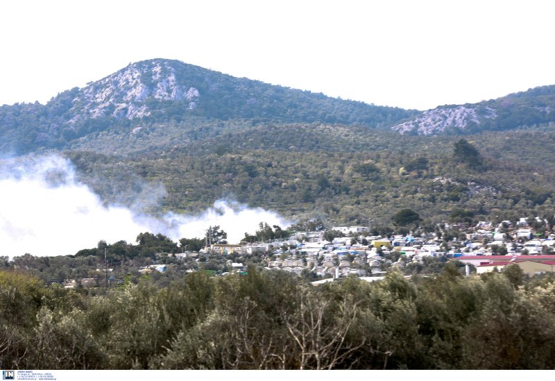 Φωτιά στη Μόρια/ Φωτογραφία: INTIME News