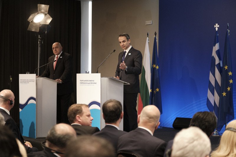 Ο πρωθυπουργός, Κυριάκος Μητσοτάκης με τον Βούλγαρο ομόλογό του