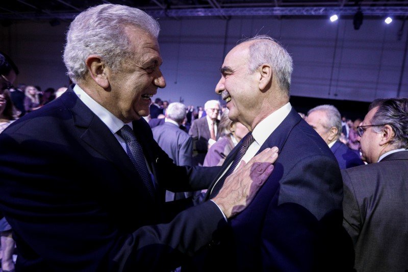 Δημήτρης Αβραμόπουλος και Βαγγέλης Μεϊμαράκης στο συνέδριο της ΝΔ
