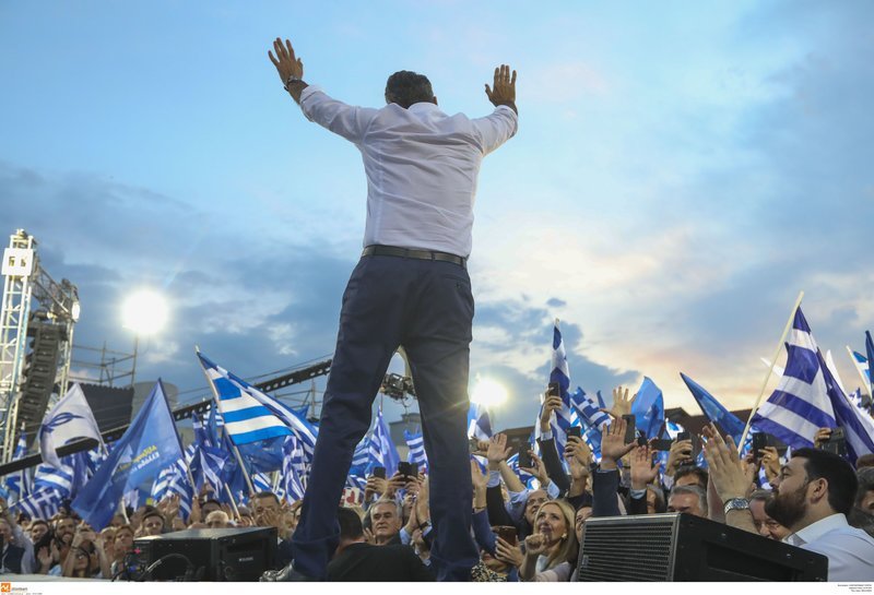 Ο Κυριάκος Μητσοτάκης στην ομιλία του στην Θεσσαλονίκη δυο μέρες πριν από τις ευρωεκλογές