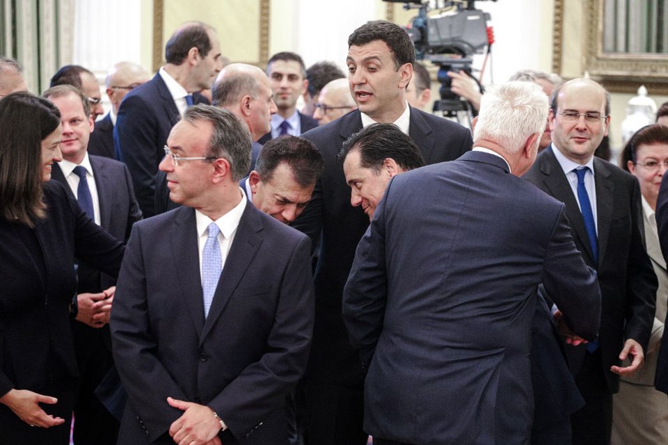 Συζητήσεις Γεωργιάδη, Βρούτση στο περιθώριο της ορκωμοσίας της νέας κυβέρνησης